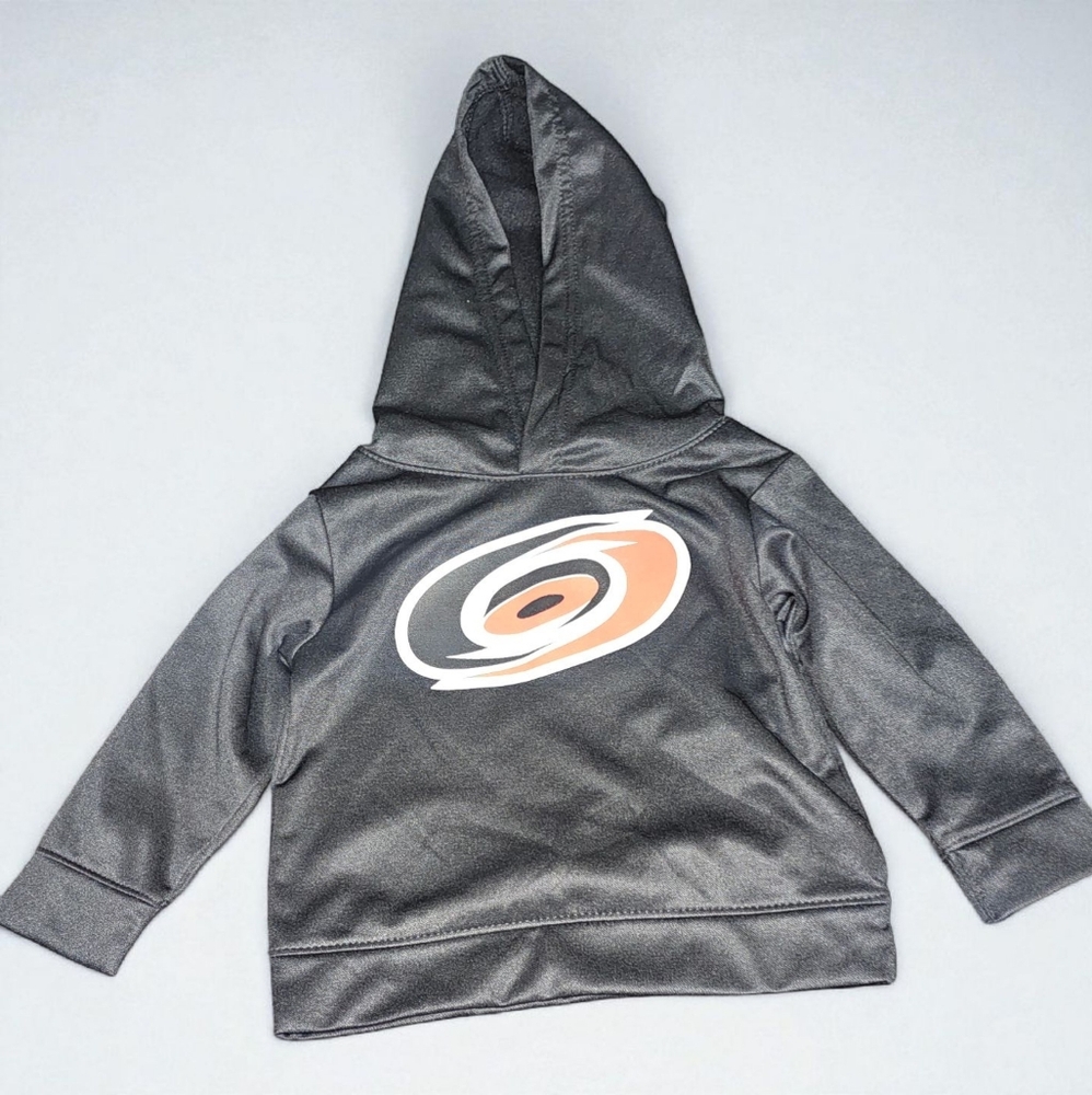 Kids Hurricanes Black Hoodie with Swirl Design